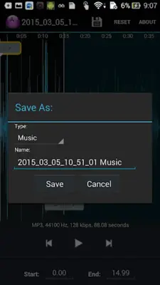 MP3 Cutter android App screenshot 1